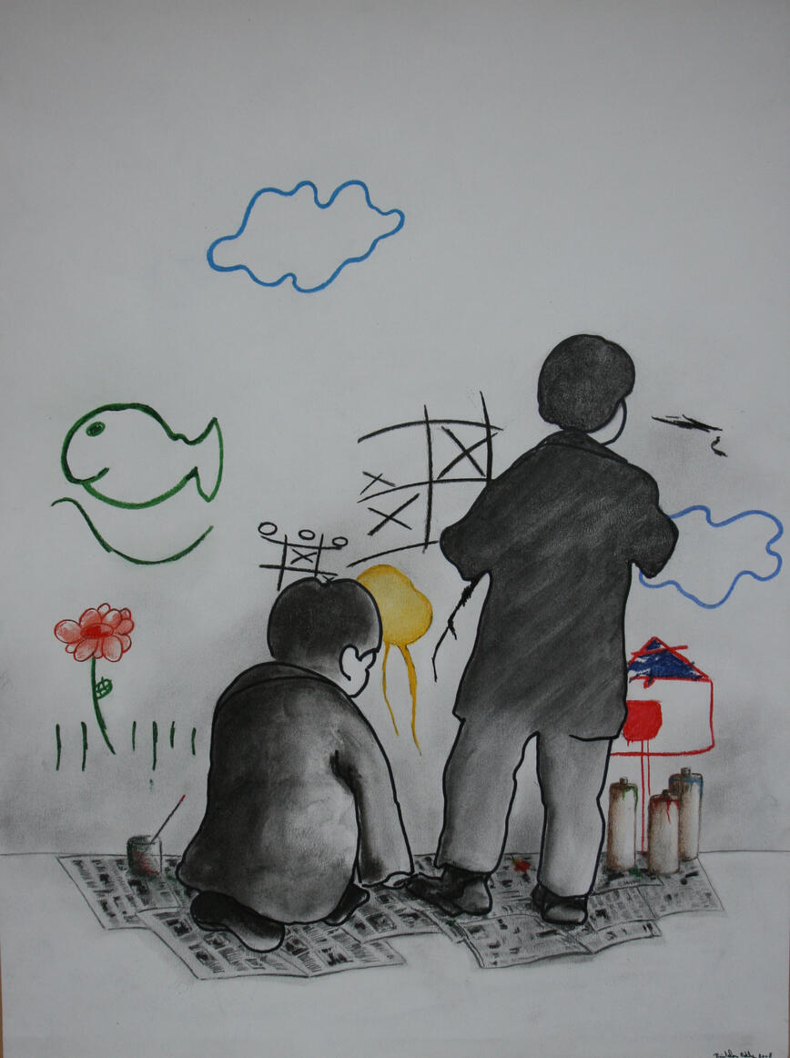 OXO - Pastel tekening op papier (73x55cm) €340