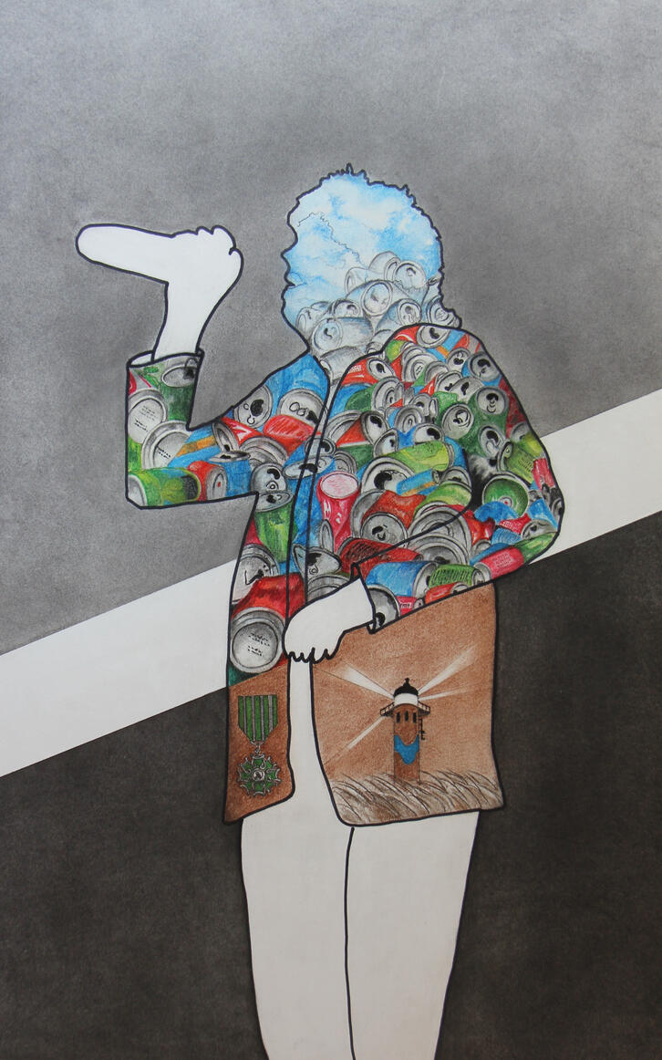 Arno - Pastel tekening op papier (55x73cm) €340 - Giclée (55x73cm) uitvoerig op canvas €220