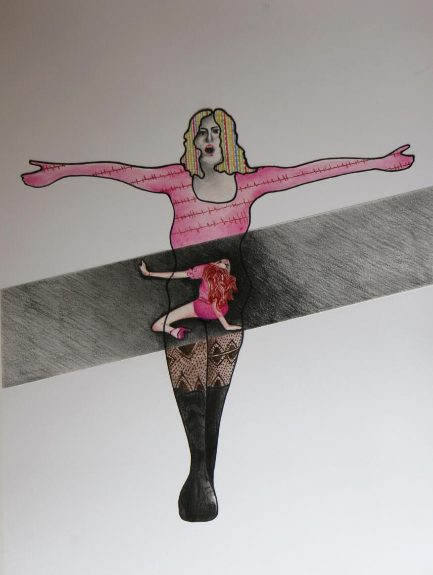Madonna - Pastel tekening op papier (55x73cm) €340 - Giclée (55x73cm) uitvoerig op canvas €220