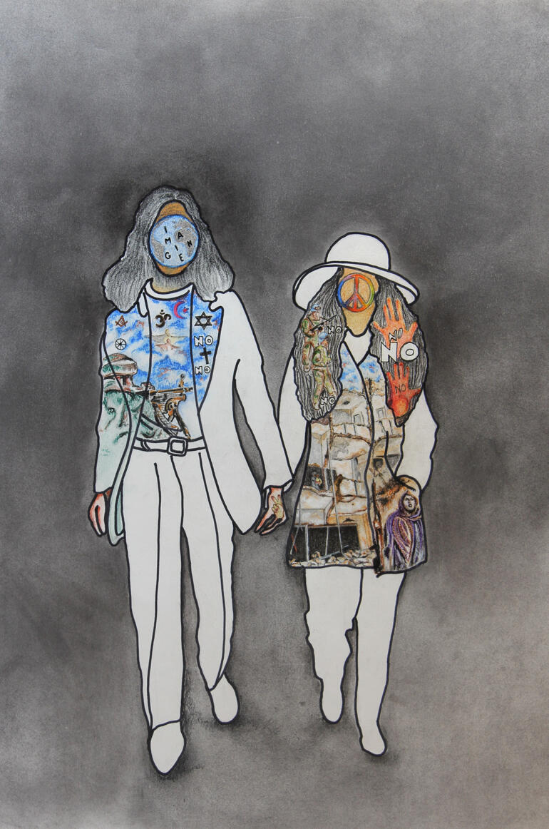 Imagine - Pastel tekening op papier (55x73cm) €340 ingekadered €450 - Giclée (55x82cm) uitvoerig op canvas €220