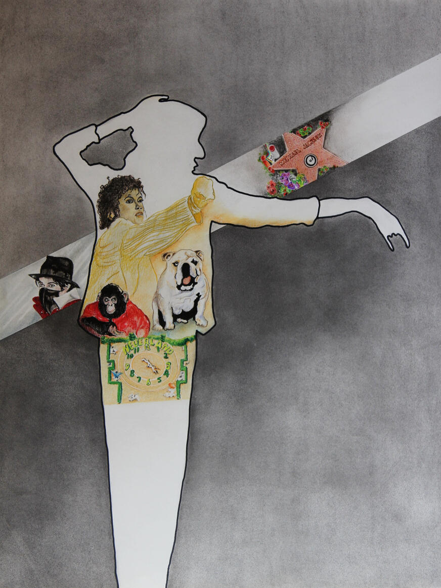 M. Jackson - Pastel tekening op papier (55x73cm) €340 - Giclée (55x73cm) uitvoerig op canvas €220